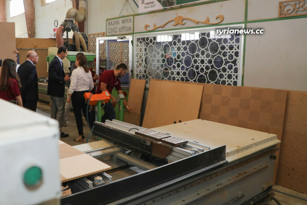 Syrian President Assad visits Adra Industrial City 09 June 2021