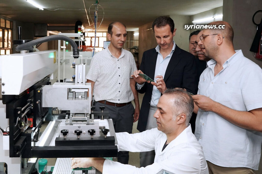 Syrian President Assad visits Adra Industrial City 09 June 2021