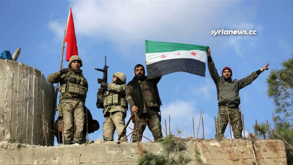 Turkish army and al qaeda terrorists in northern Syria