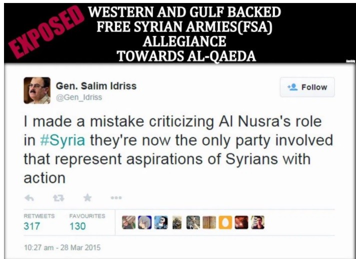 FSA insurrectionist supporter of Nusra on board with NATO Turkey water war crimes