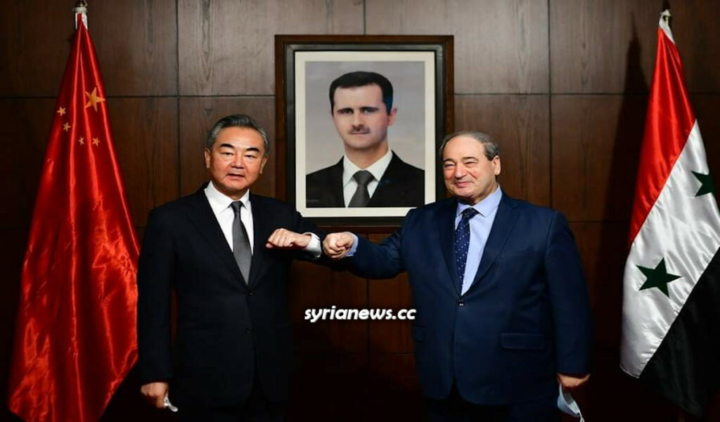 Chinese Foreign Minister Wang Yi holds takls in Damascus and signs economic agreement