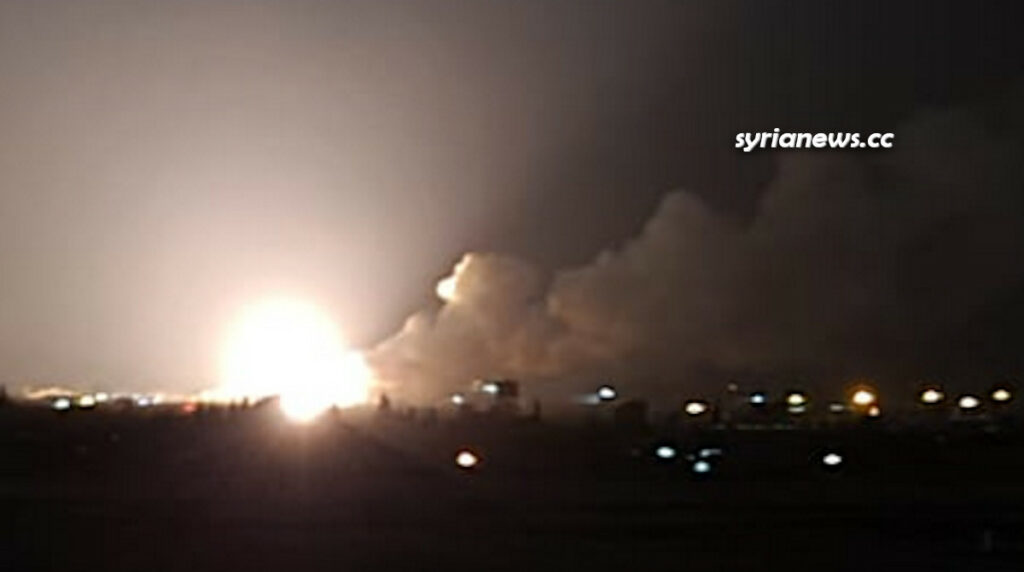 Israel bombs Al Safirah near Aleppo Syria 19 July 2021
