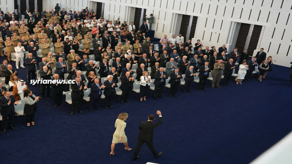 Syrian President Bashar Assad taking the oath
