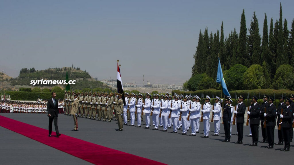 Syrian President Bashar Assad taking the oath