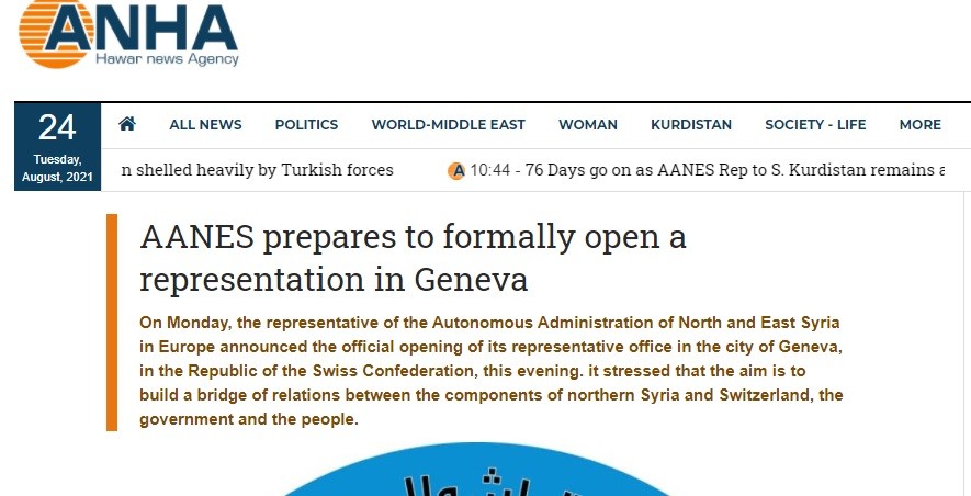 NATO kurdish terrorits media announcing Swiss office
