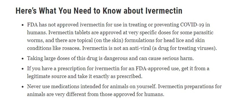 What you need to know about ivermectin is missing much information.