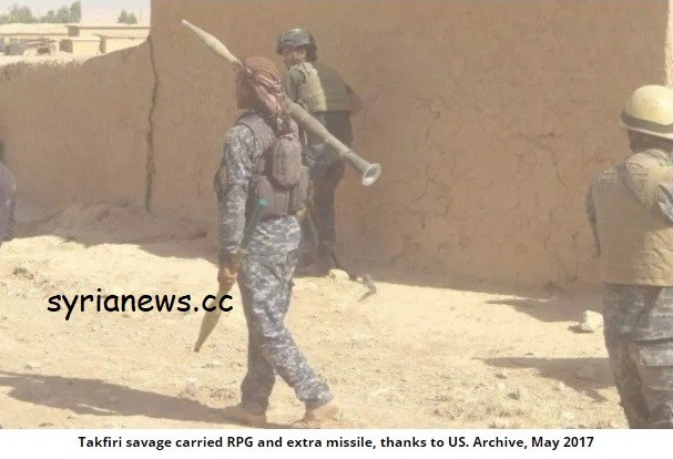 RPGs IEDs, landmine explosives used against Syria.