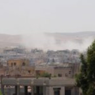 Daraa neighborhoods bombed by NATO terrorists.