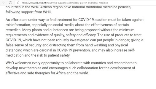 Anti-ivermectin WHO concerned about Africans lack of handwashing skills.