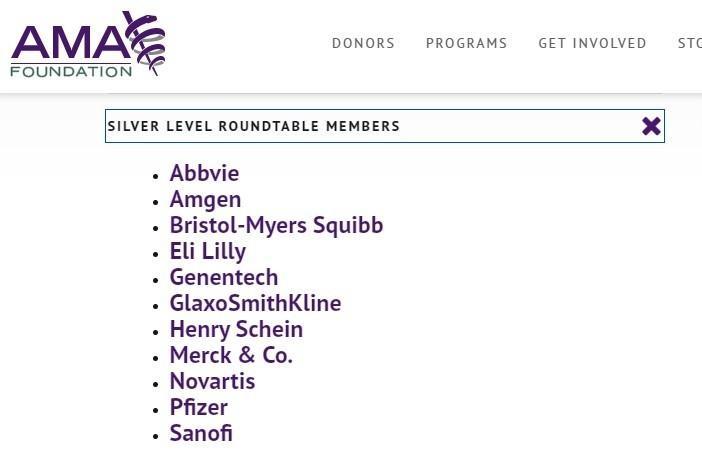 AMA's pharmaceutical sponsors cannot make money from ivermectin.