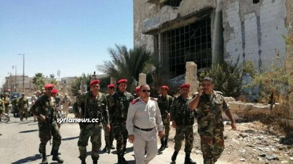 Syrian Arab Army units accompany Law enforcement units deployed in Daraa Balad