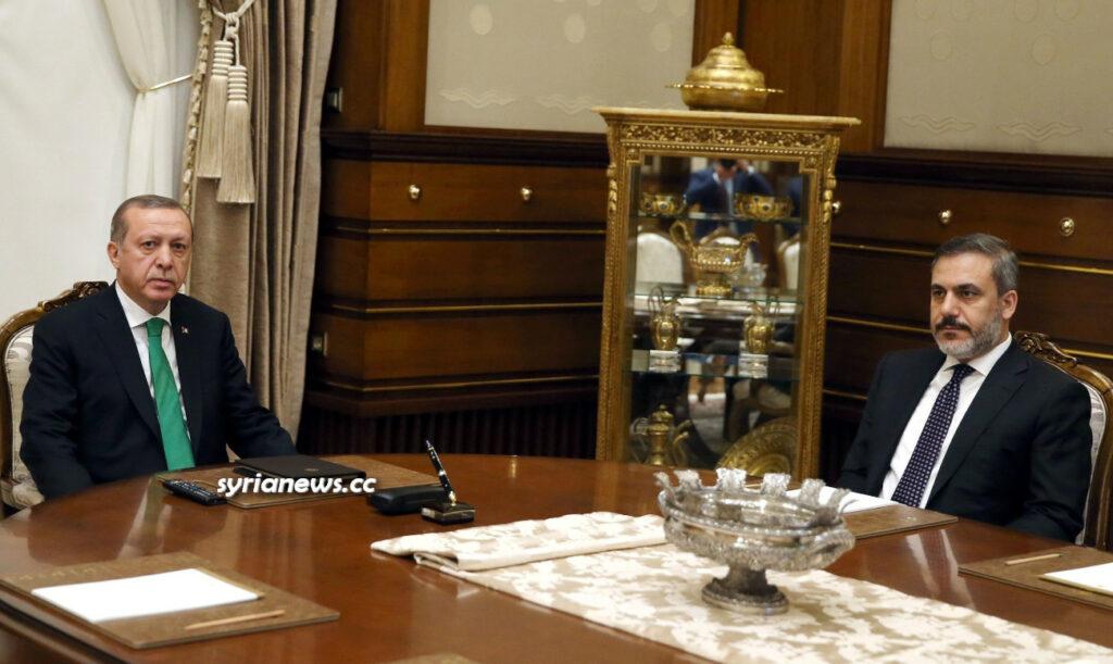 Turkish MIT head Hakan Fidan with Erdogan