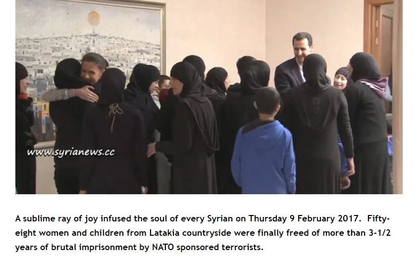 Tripartite war criminals of UNSC ignored news of released Syrian women.