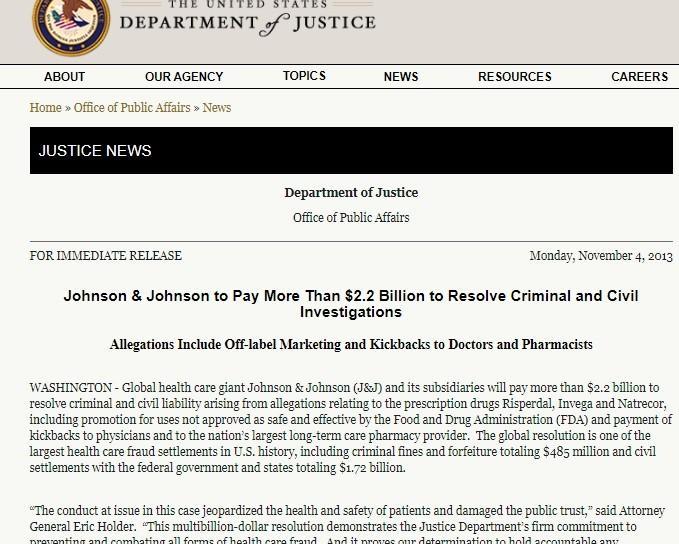 de Blasio will offer the massively corrupt J&J's Janssen