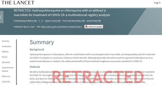 Shortly before Agnès Buzyn 's 3rd place defeat, Lancet published a corrupt attack on hydroxychloroquine