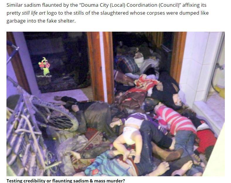Mass murder and abuse of corpses in Douma, by terrorists who are supported by the klan at the UNSC.