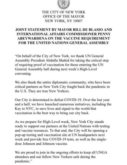 NATO junta at UNSC also allowed de Blasio to lie.