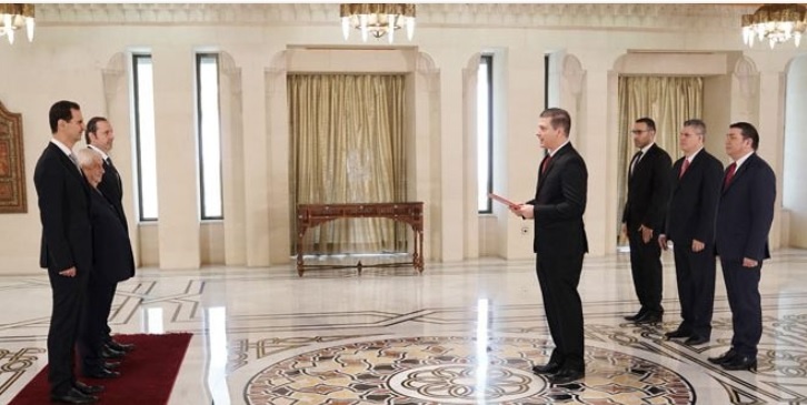 Venezuela's Dr. Bimorgi presented his credentials to President Assad in December 2018.