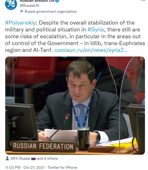 First Deputy Permanent Representative Dmitry Polyanskiy maintained diplomatic protocol when addressing the NATO-infested UNSC.
