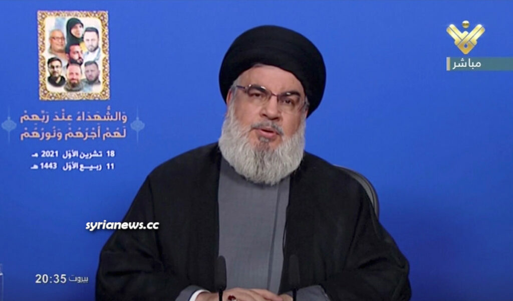 Sayyed Hassan Nasrallah Hezb Allah Chief Hezbollah has 100 thousand fighters