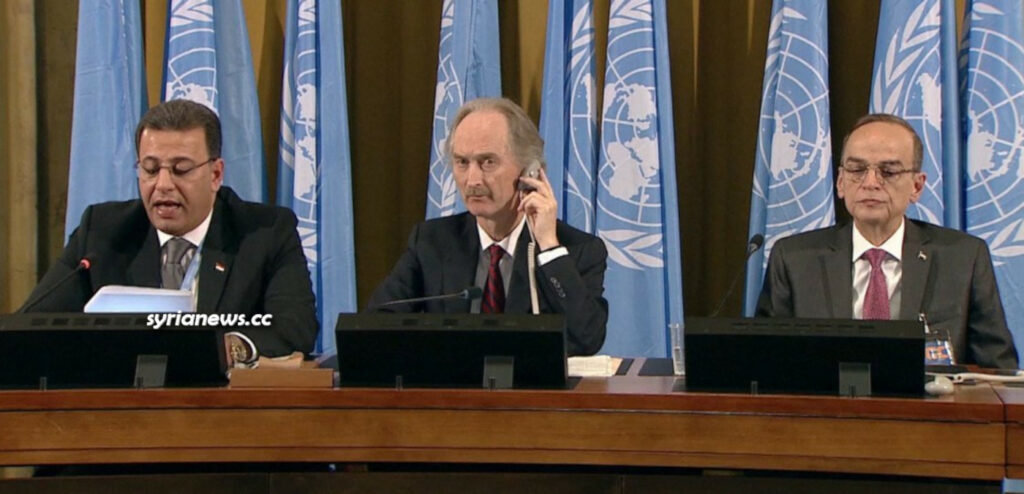 Syrian Constitution Committee meeting in Geneva w UN Special Envoy Geir Pedersen