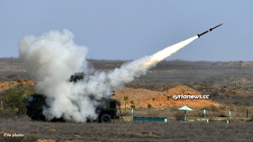 Syrian air defense address Israel missile bombing - file photo