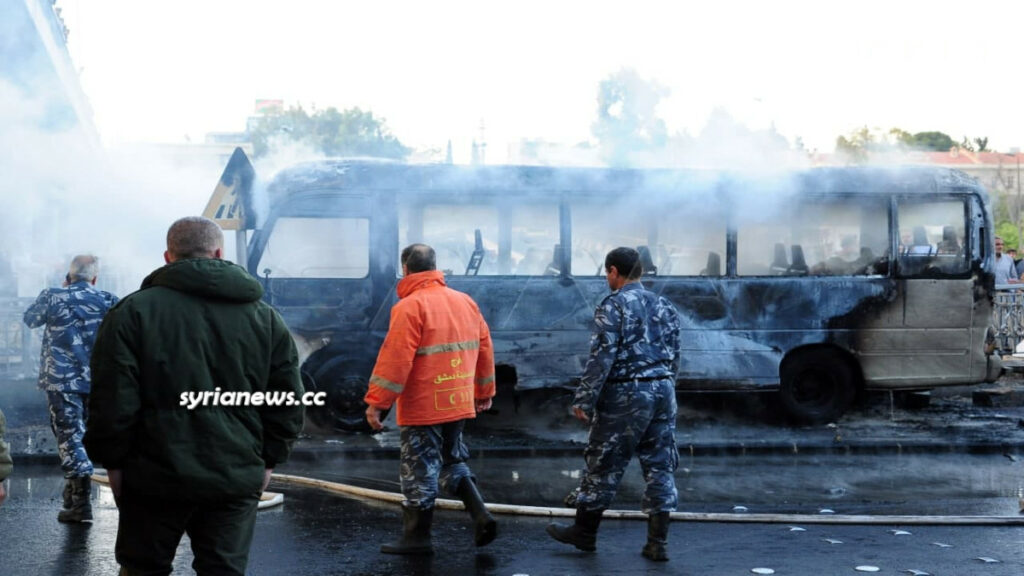 Terrorist attack targets a bus in Damascus - Syria