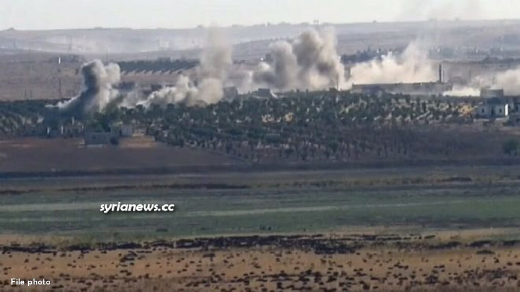 Turkish army and Erdogan terrorists attack Aleppo countryside