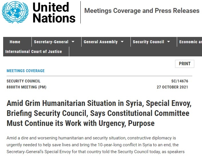 NATO klan held its monthly con job meeting at the UNSC 27 October.