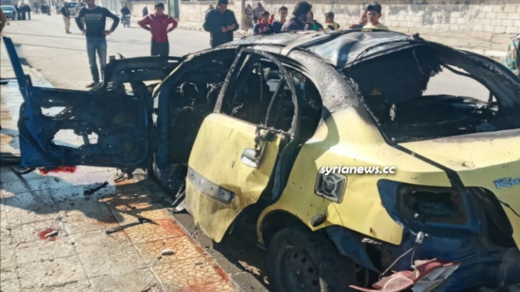 Bomb explosion in a car in Quneitra province southern Syria kills a soldier