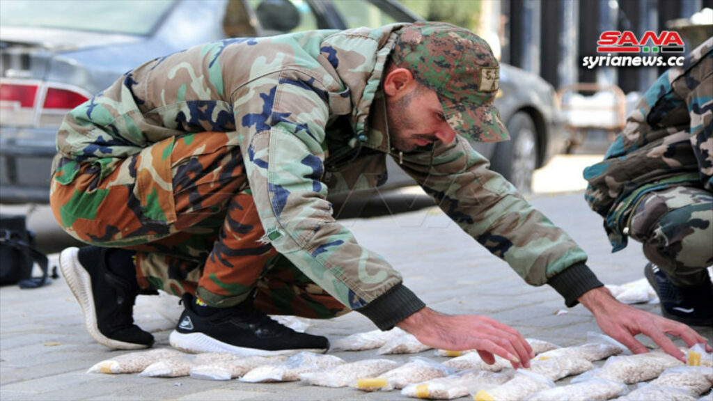 Syrian Drug Enforcement Seize Captagon pills in Damascus Countryside