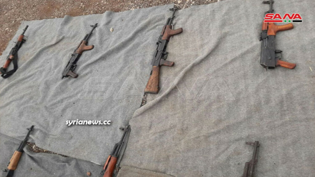 Syrian law enforcement seize quantities of weapons - munition - drugs in southern region