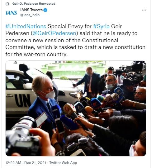 UNSC traitors to the Charter love Pedersen, despite his consistent admissions that he is a failure.