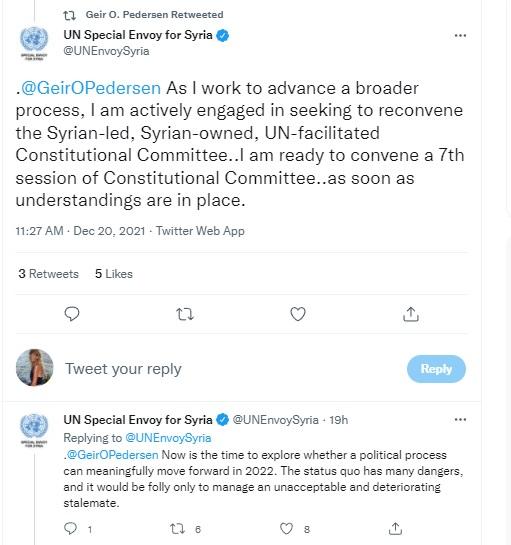 UNSC traitors to the Charter love Pedersen, despite his consistent admissions that he is a failure.