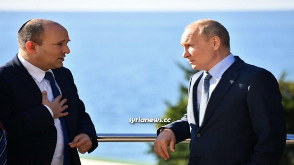 Russian President Vladimir Putin and Israeli war criminal Neftali Bennett