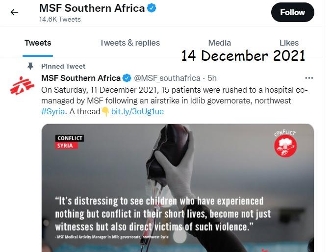 Fake news that did not make the news 11 December gets pinned 3 days later, after the stage whisper of an impending chemical attack.