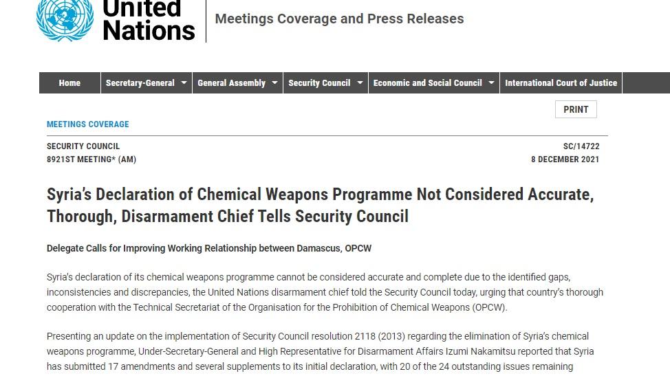 UN press statement on the monthly Nazi NATO anti-Syria meeting.