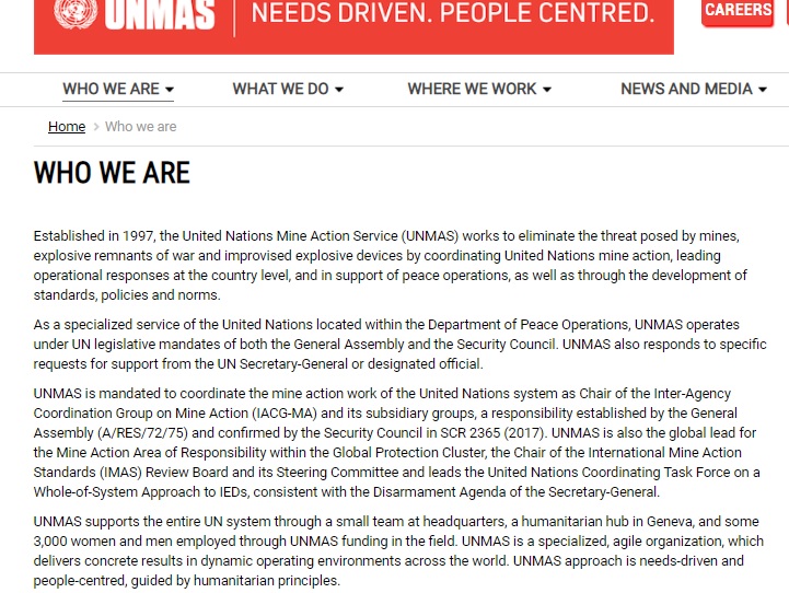 From UNMAS' website, get to know its self-aggrandizement! 