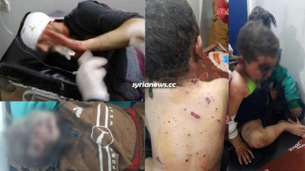 Erdogan terrorists of the Turkish army and Al Qaeda Muslim Brotherhood bombing of Tal Tamr and Abu Rasin - Hasakah countryside