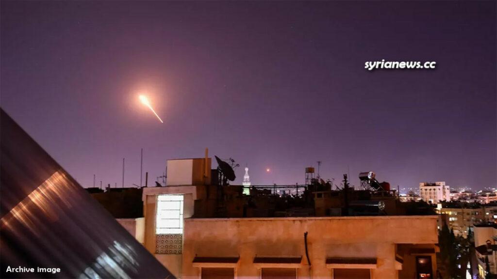 Israel bombing of Damascus outskirt from over Lebanon capital Beirut - archive