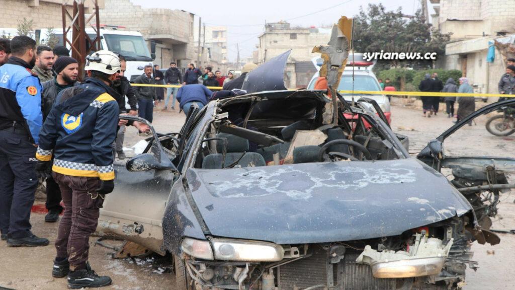 NATO Terrorist explosion in Azaz - Northwest of Aleppo Syria