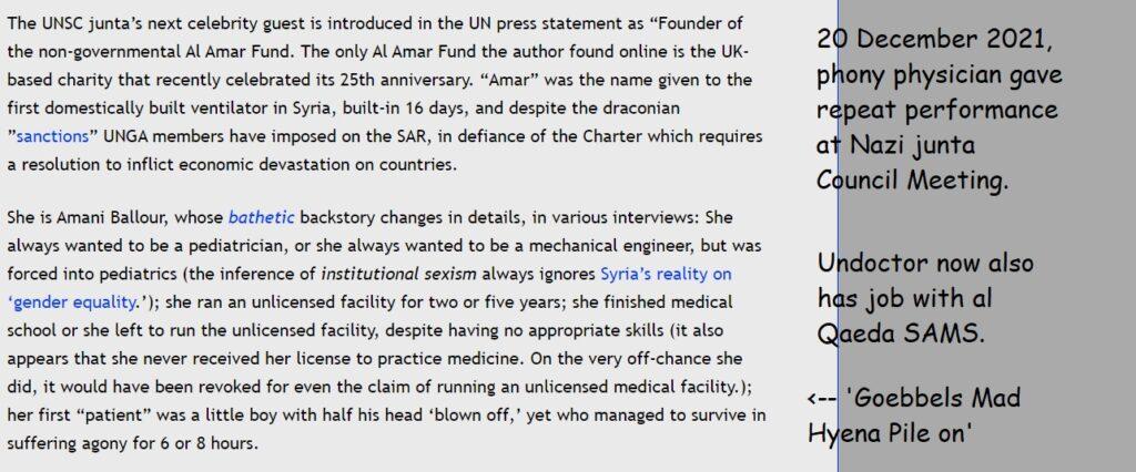 We dealt with the apparent fraud when she addressed the UNSC in March 2021.