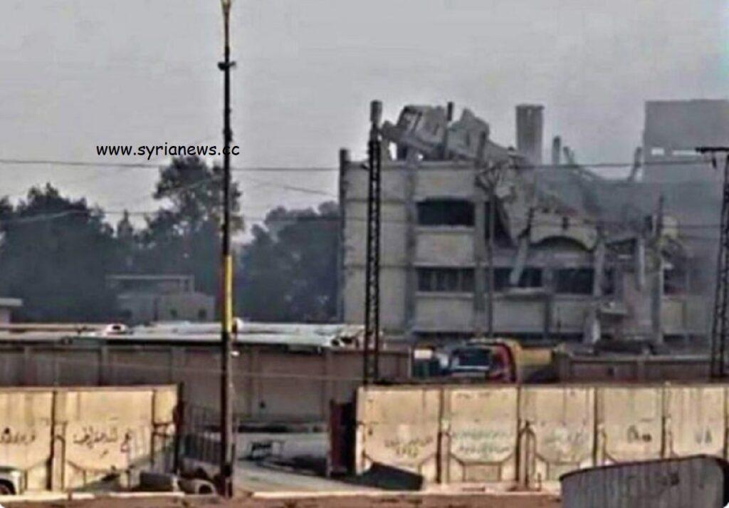 Biden occupation war criminals bombed the Technical Institute in al Hasakah.
