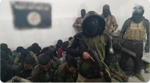 Conveniently, the Biden al Qaeda terrorists have managed to send out videos of kidnapped SDF terrorists, despite the bombings & electrical outages.