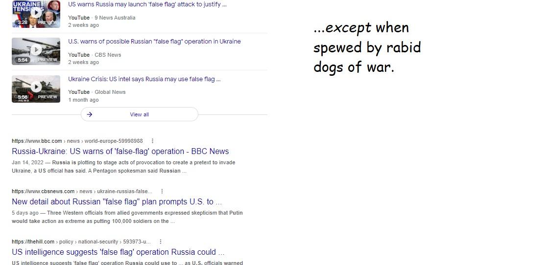 The false flag & imperial NATO double standards.