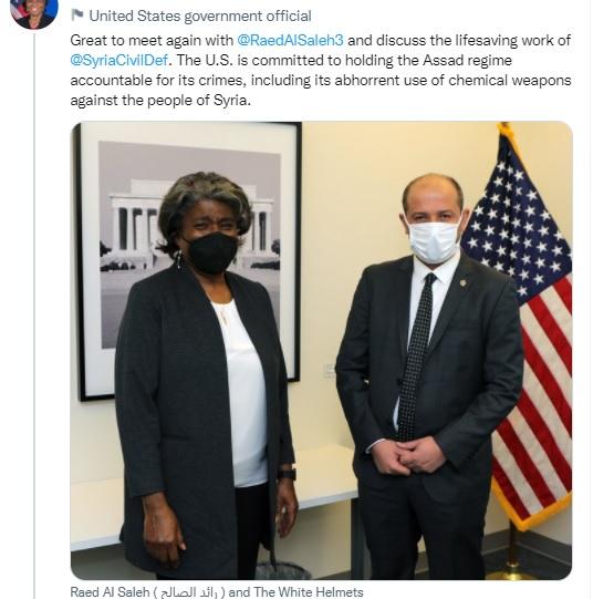 Linda Thomas-Greenfield's support of Nazis in Ukraine & death squad child traffickers in Syria is obviously not mutually exclusive.