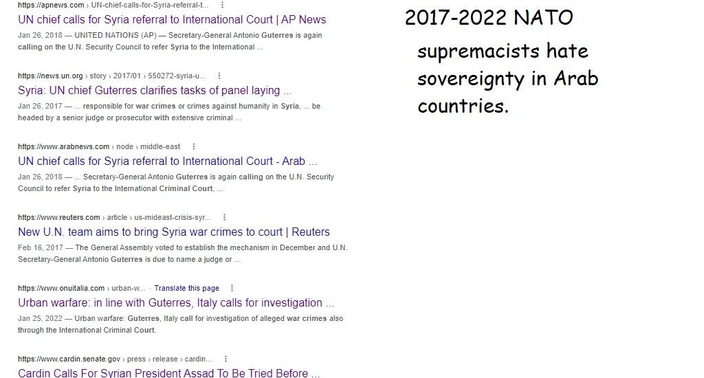 SG now supporting Ukraine Nazimaidans tried to get Syria indicted for al Qaeda.