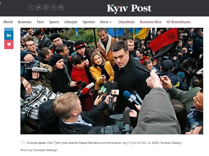 Nazimaidan Tyahynbok staunch supporter of Nazi Stepan Bandera.