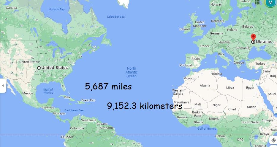 No amount of NATO saber-rattling can put the US on the border with the Ukraine.