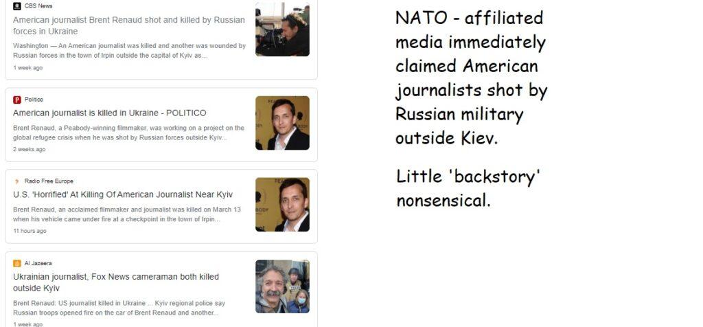 American journalists reported shot near Kiev, Ukraine.